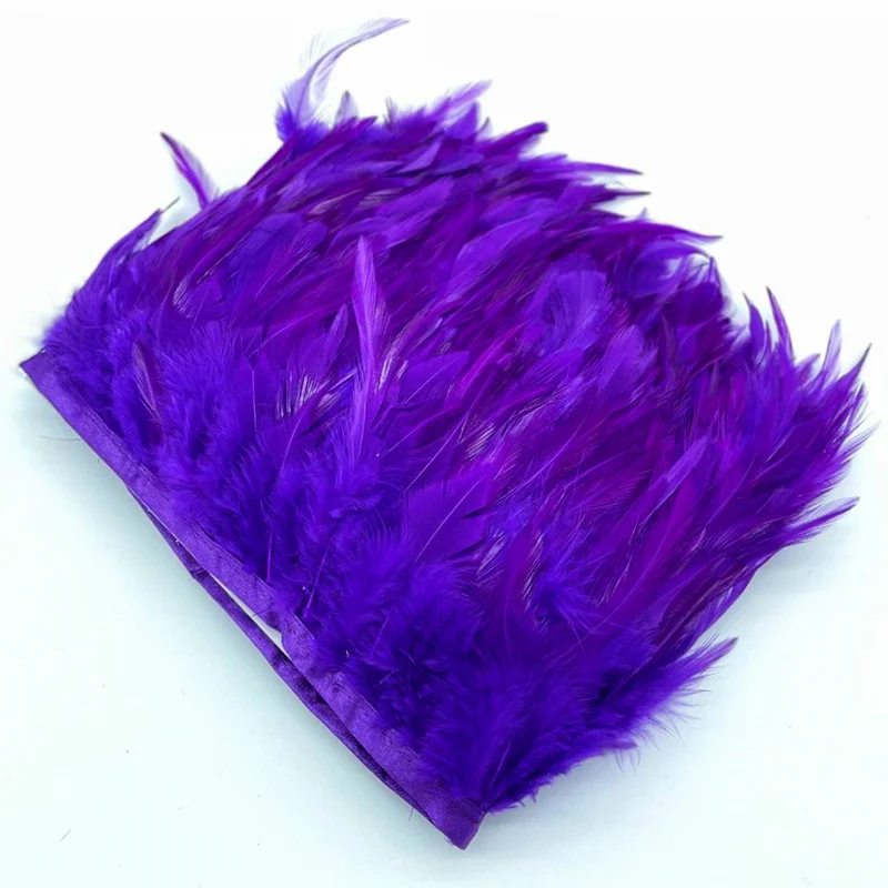 2M 10-15cm puszyste fioletowe pióra bażanta wstążka wykończeniowa Party Plumas pióro Fringe rzemiosło DIY sukienka do szycia dekoracje ślubne