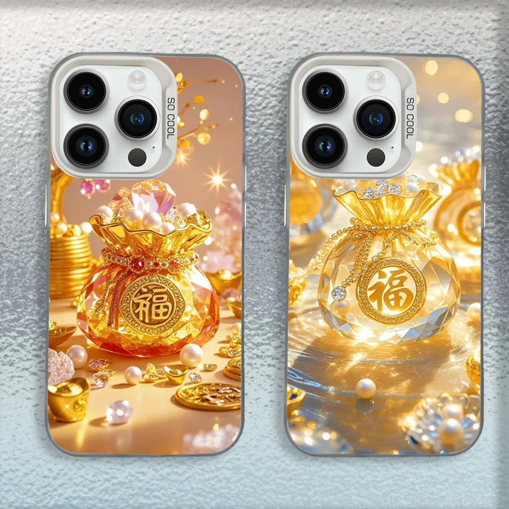 

lucky bag Phone Case For iPhone 16,15,14,13,12,11,Mini,Pro,MAX White Matte Shockproof Cover