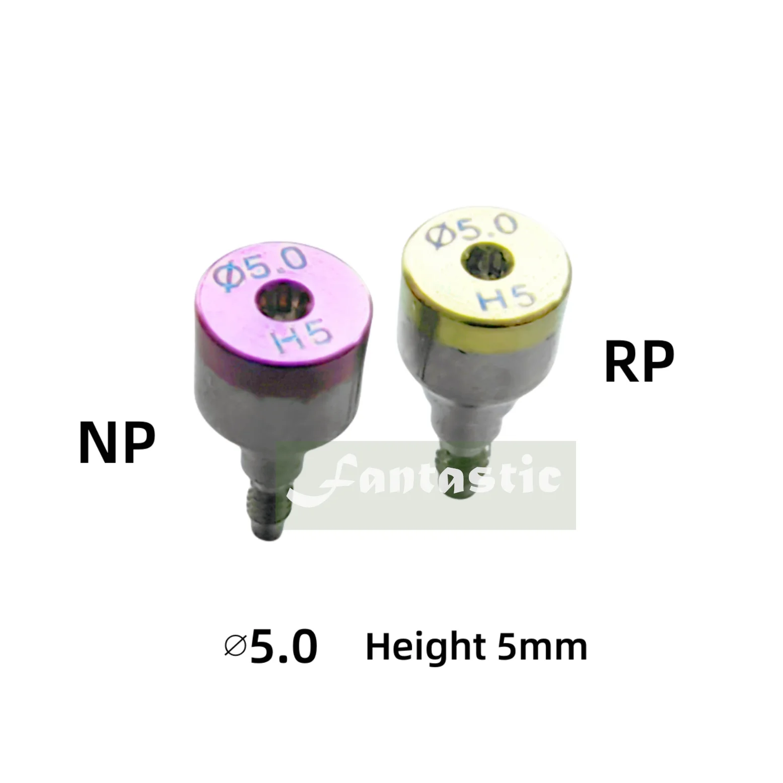 

Dental Healing Cap Abutment NP/RP Compatible Nobel Active ∅5.0 Height 5mm