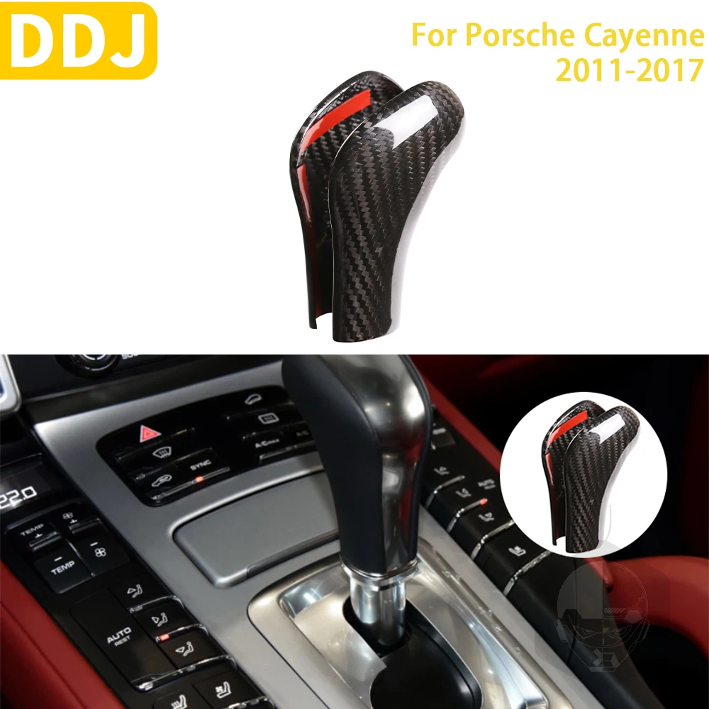 

For Porsche Cayenne 2011-2017 Accessories Car Real Carbon Fiber Interior Center Console Gear Shift Cover Trim Sticker