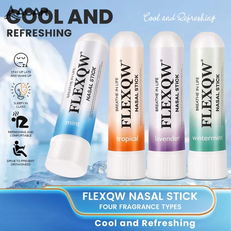Natural Plant Essential Oil Nasal Sticks - 3/4Pcs for Long Lasting Coolness