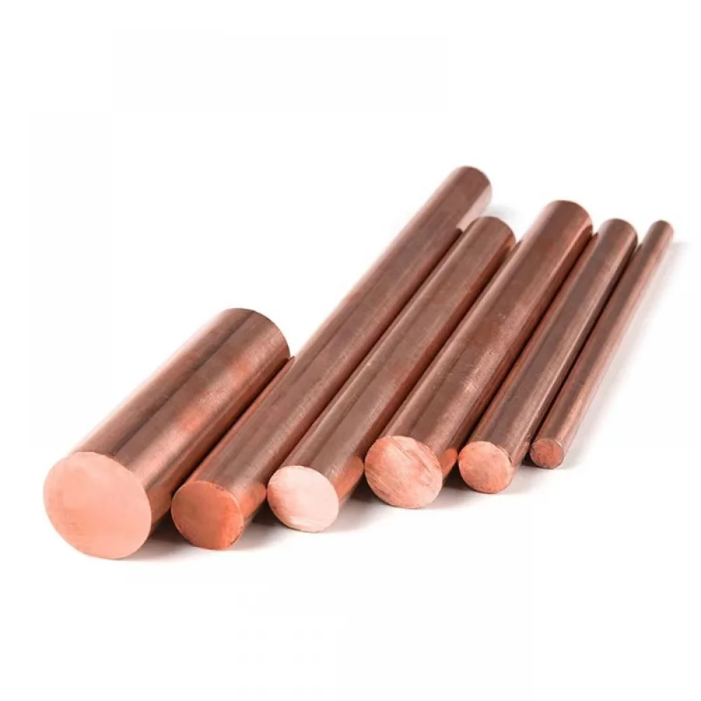 1-5Pcs Red Coppers Solids Round Rod 3-30mm, 50-300mm Coppers Lathe Bar Stock for DIY Craft Model Making Drift Punches