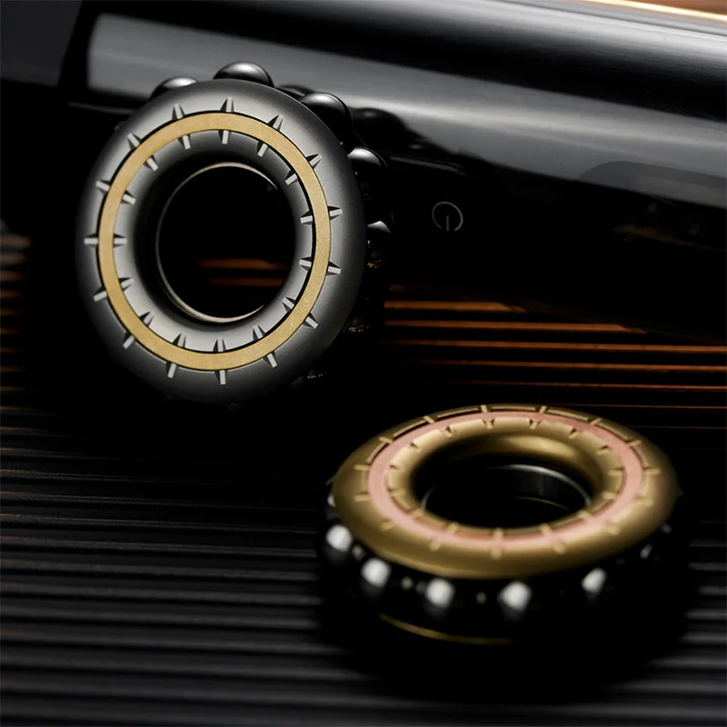 Mechanical Ring Buddha Beads EDC Fidget Spinner Metal Ratchet Decompression Push Slider Anxiety Stress Relief Fingertip Gyro Toy