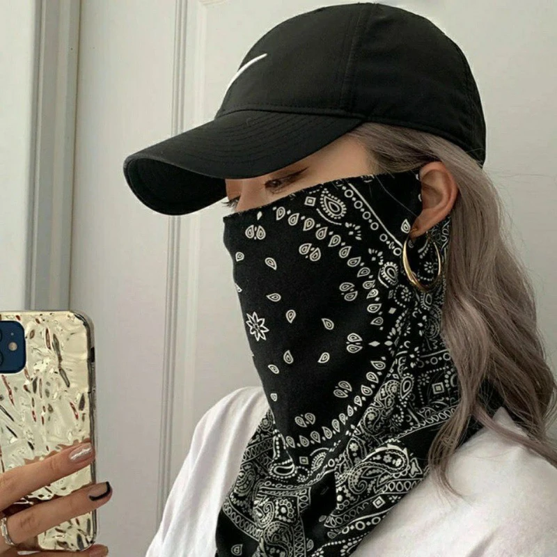 

Summer Sun UV Wind Protection Chiffon Scarf Sunscreen Face Mask Neck Tube Scarf Dustproof Cycling Motorcycle Running Ear Hangers