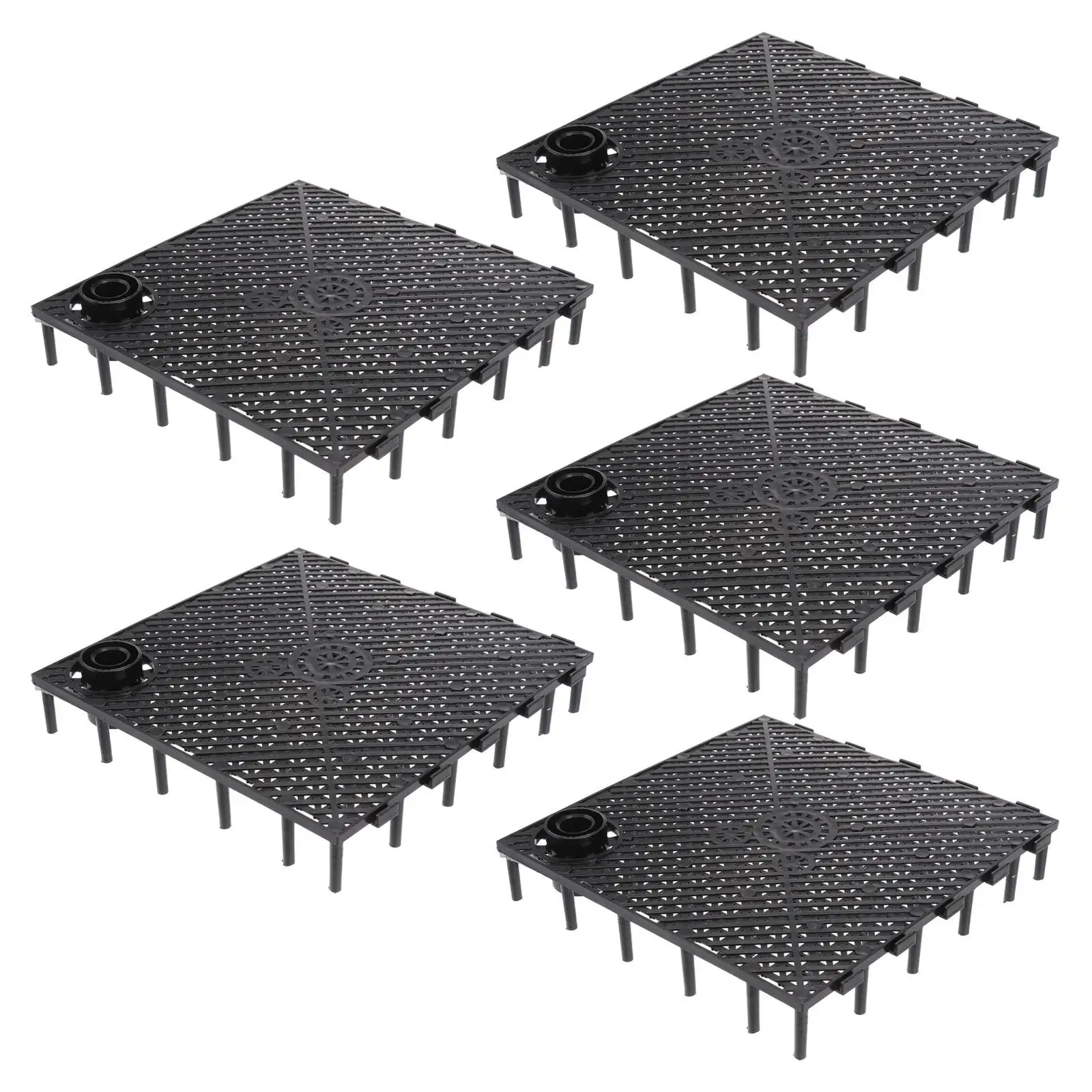 

5 Pcs Bottom Filter Plates Black Multi Hole Design for Fish Tank Aquarium Isolation Grid Divider Strong Support Easy Layout Sand