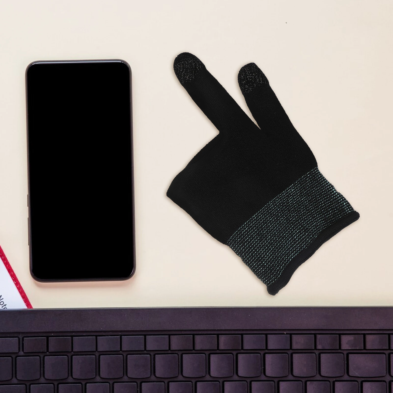 

Mobile Gaming Gloves Ultra Thin Anti Sweat Breathable Finger Sleeve Black Color Gaming Accessories Lightweight Portable