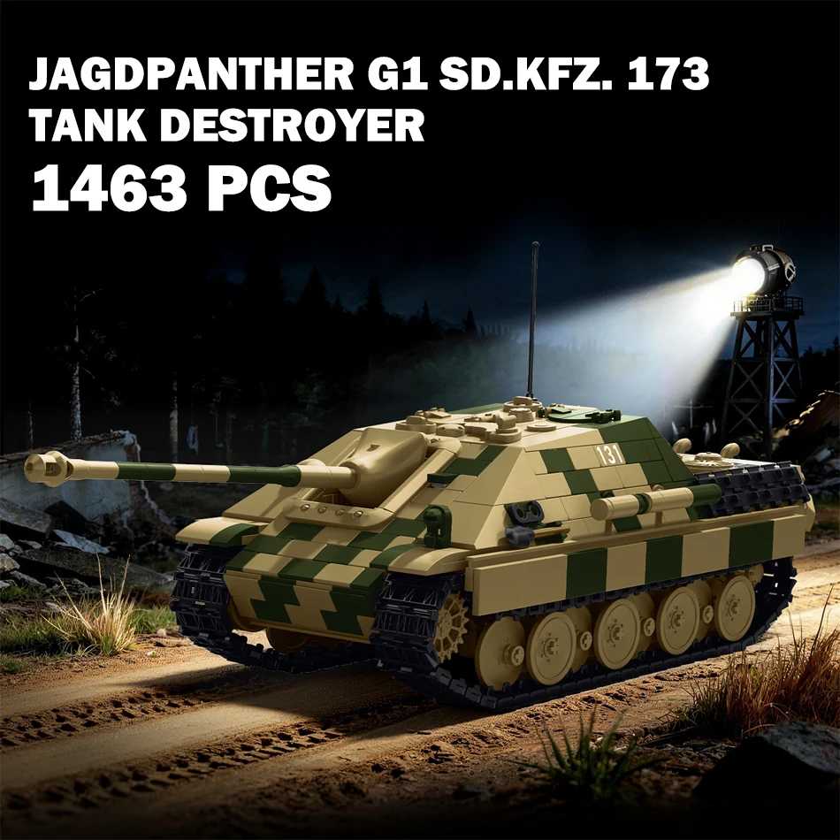 Lego Compatible Military Tank - Jagdpanther G1 Sd.Kfz. Militar da Segunda