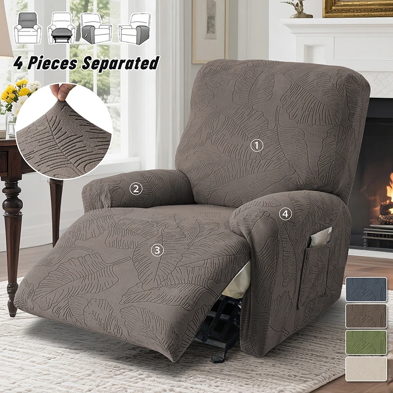 4 Teile/satz Blatt Jacquard Liege Sofa Abdeckung Entspannen Sessel Abdeckungen Staub-proof All-inclusive Einzel Sofa Schutz Fall hause Büro