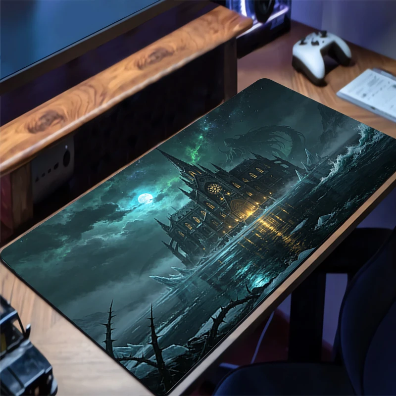 Large Gaming Mouse Pad darkness Cthulhu Anime PC Computer Gamer Desk Mat For CS GO LOL XXL Laptop Kawaii durable Mousepad