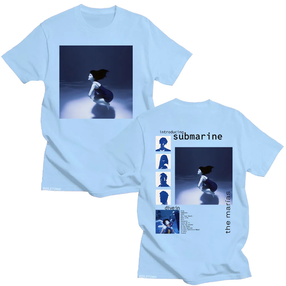 The Marias Submarine Popular Album T-shirts for Women/Men Trends Aesthetic Tee Summer Cotton Top Loose Breathable Clothes Tshirt
