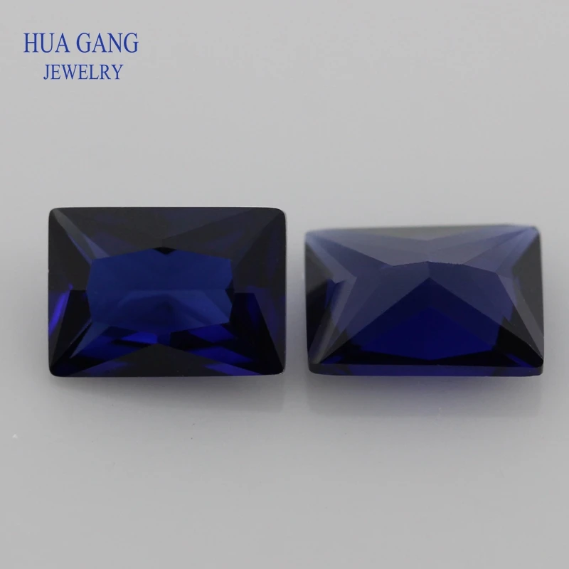 Synthetic ruby/sapphire Stone Rectangle Shape Cut Synthetic 2# 3# 5# 34#Corundum Red Sapphire Pink Gems stone For jewelry
