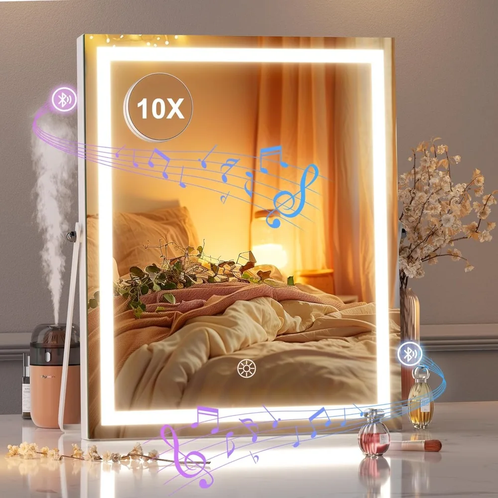 Decorative Mirrors,Mirror with light and Bluetooth speaker, 12 