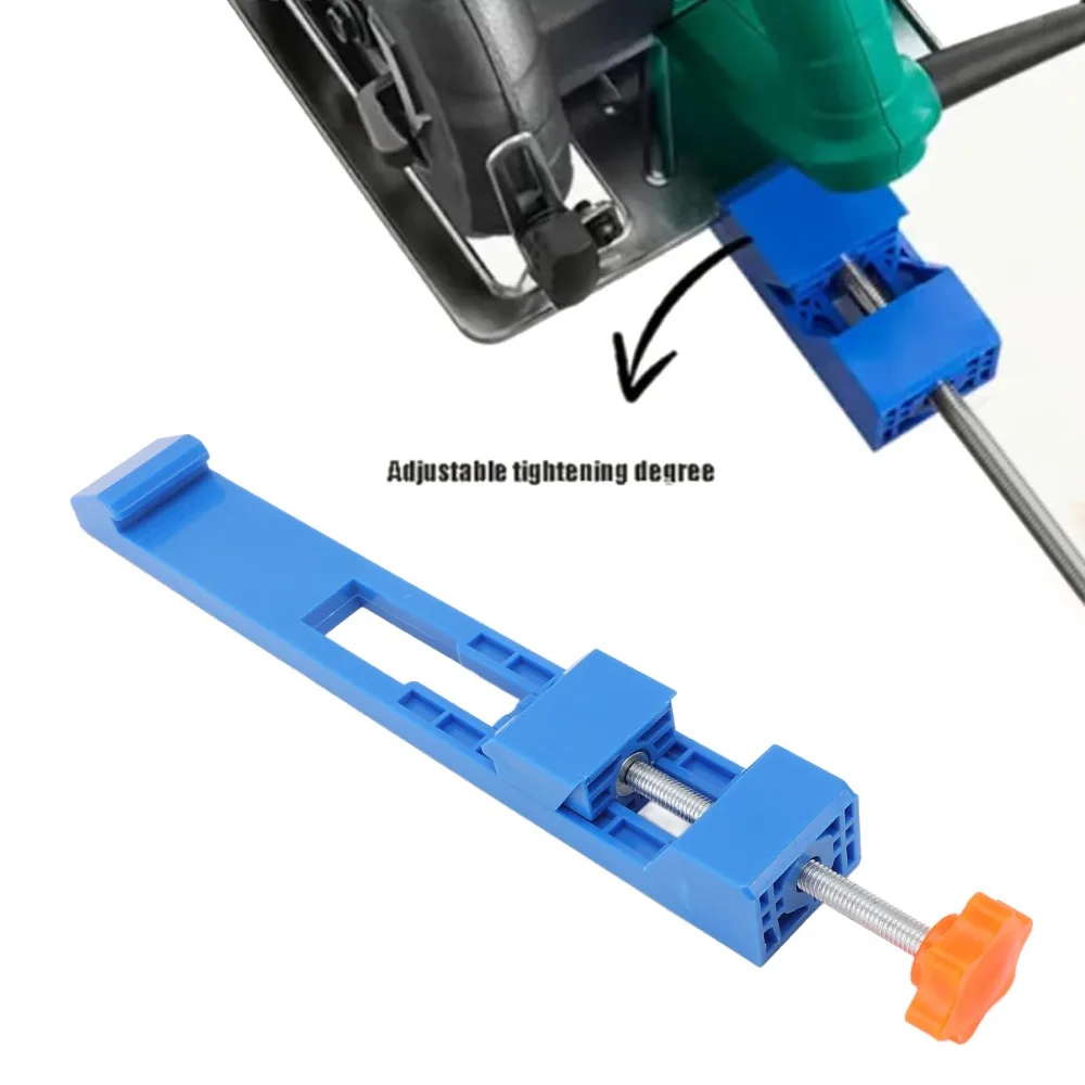 2pcs Adjustable Adjustable Cutting Machine Base Guide Safe Locking Blue Color Circular Saw Milling Positioning Clamp