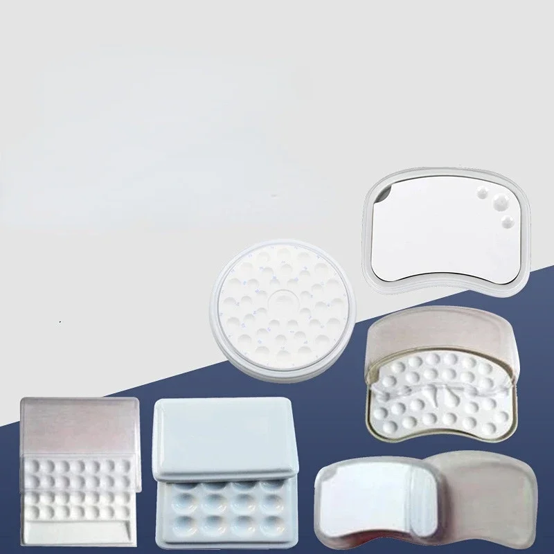 Dental Laboratory Porcelain Watering and Thermal Insulation Moisturizing Porcelain Plate Palette with Tooth Tools