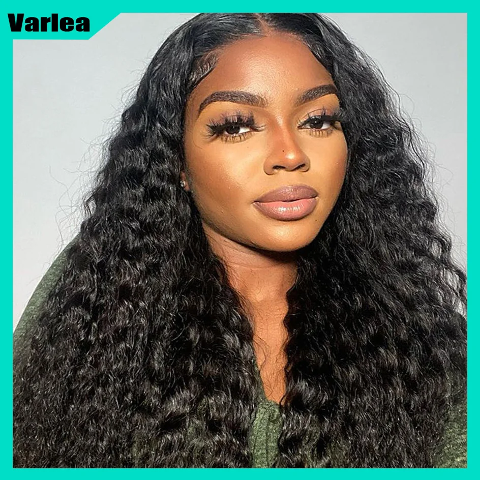 Varlea 200% Density 5x5 Hd Lace Closure Deep Wave Wigs Bundles With 4x4 Closure Water Wave Human Hair Wig Curly Wig For Women