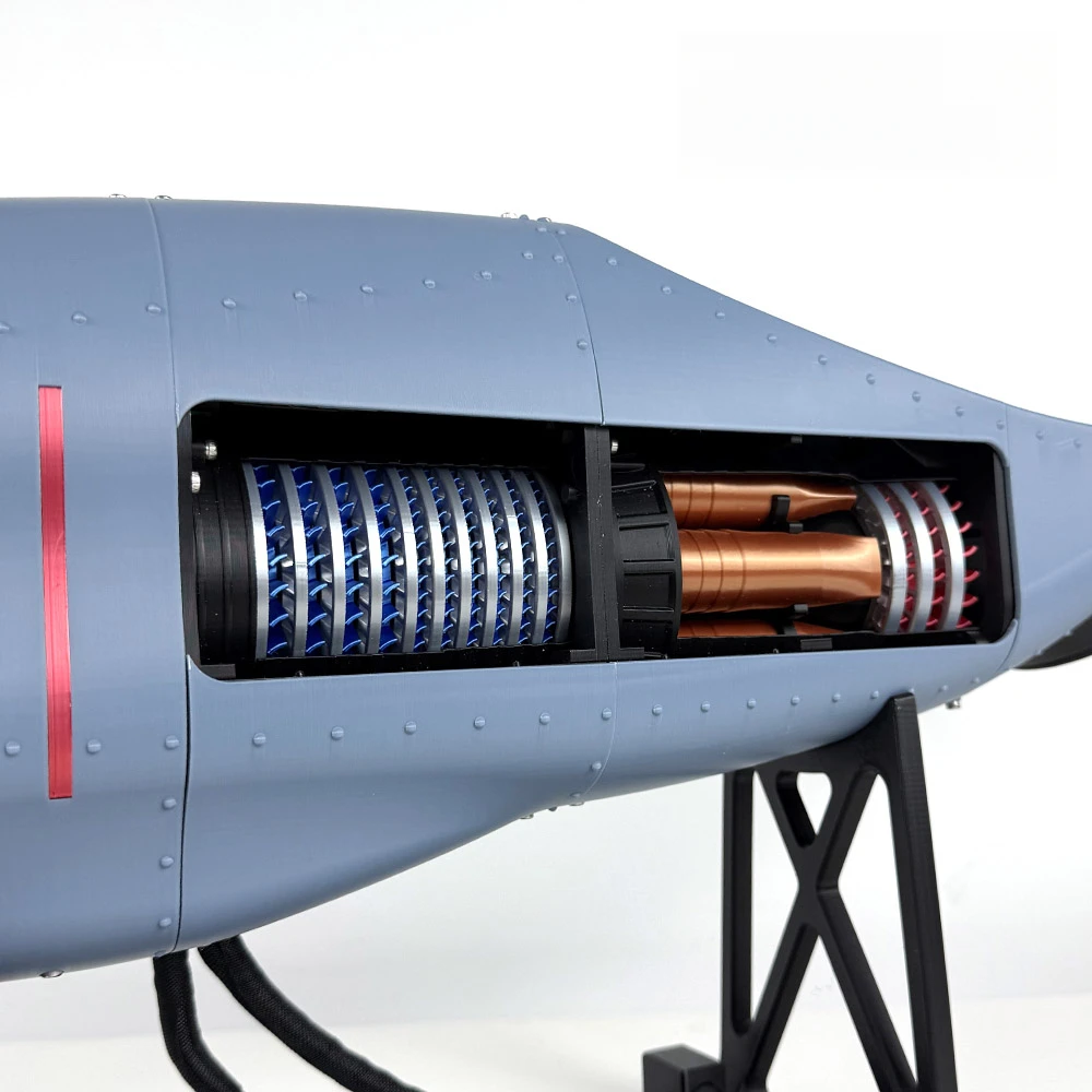 ‌C130 Aircraft Turboprop Engine Model Turbofan Engine Model Can Be Adjust Speed Desktop Ornament Toys Gift