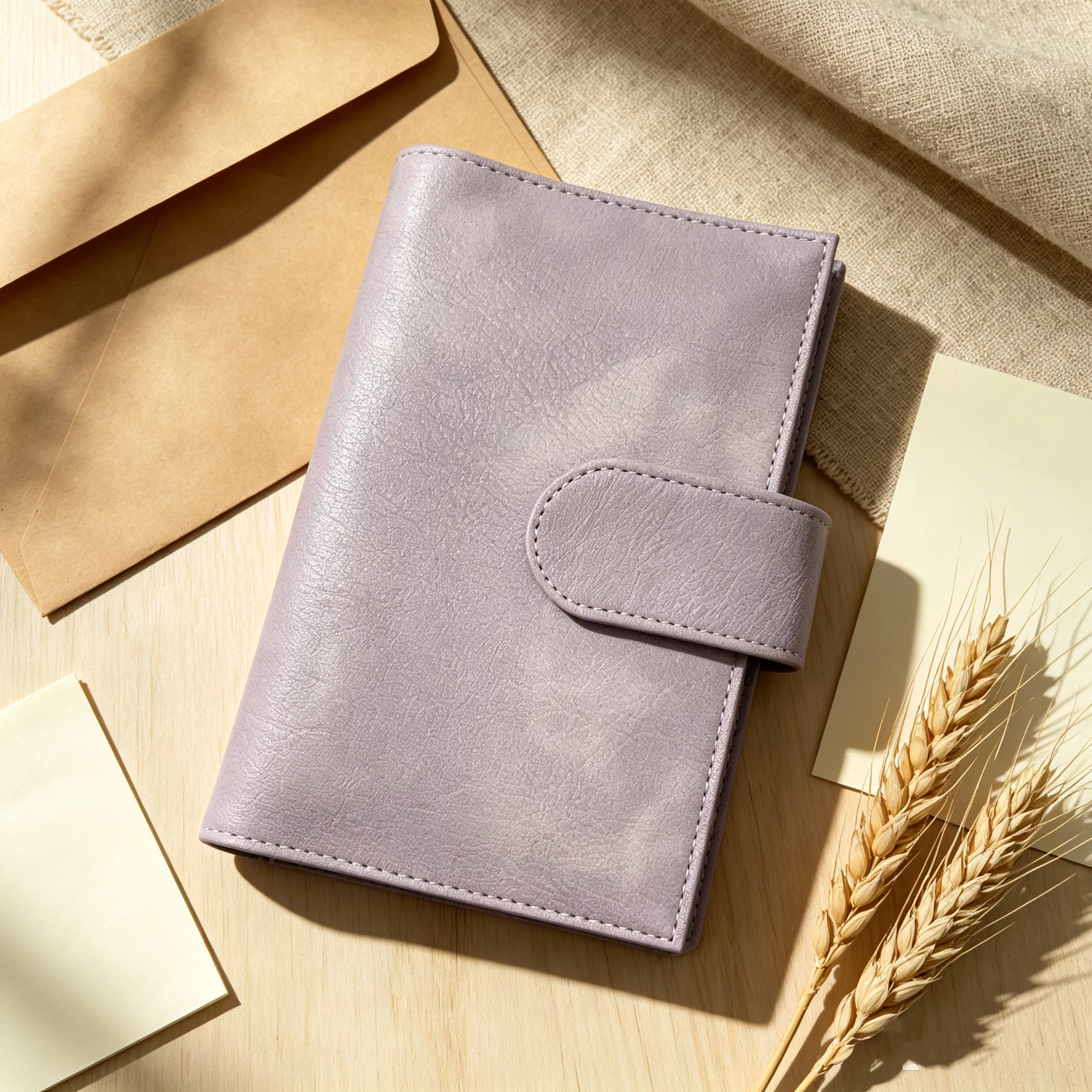 A6  Retro Soft Leather Binder PU Clip-on Notebook Loose Leaf Notebook Cover with 90 Sheets Inner Notebooks Journal Stationery