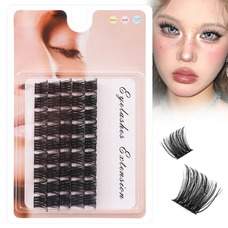 5 Rows Lashes Cluster Eyelash Extension Natural Long 3D Volume Effect Faux Bunche Individual Makeup Cilia