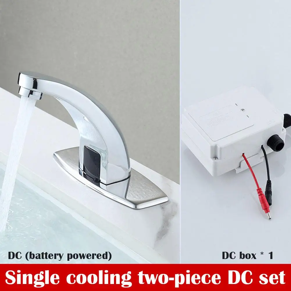 

Sink Faucets Water Tap Automatic Infrared Sensor Faucet Fully Automatic Single Cold Hot Water Ac/Dc Washbasin Switch Infrared ﻿