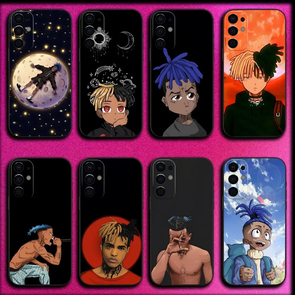 Rapper X-XXXTentacionS Phone Case For Samsung S25,S24,S21,S22,S23,S30,Ultra,S20,Plus,Fe,Lite,Note,10,9,5G Black Cover