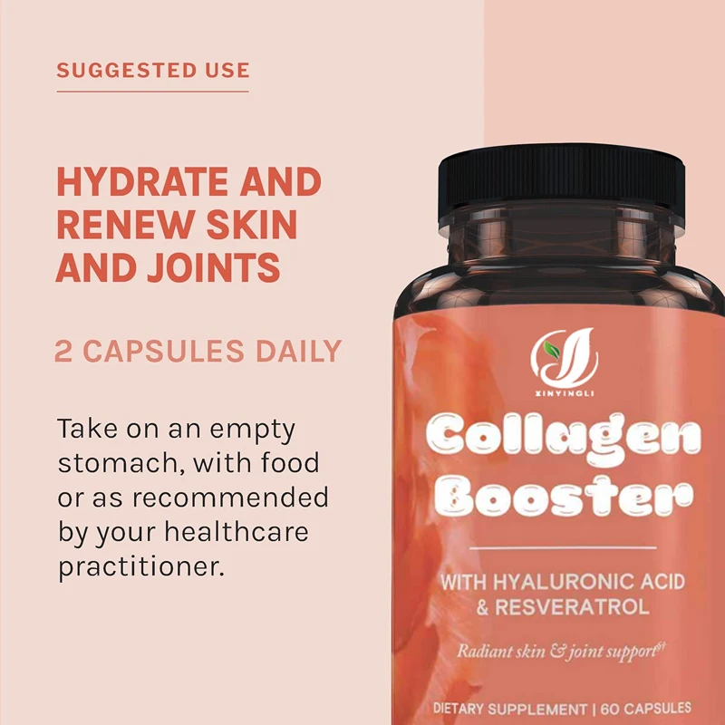 Collagen Booster, A Collagen Supplement for Skin Care and Joint Health, 60 Capsules (30 Portions)