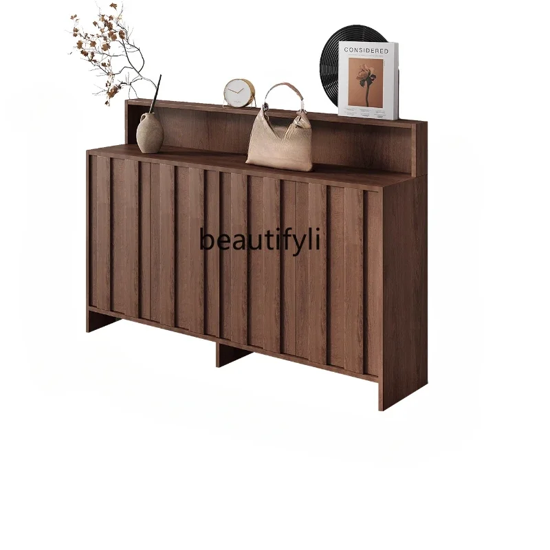cc182Shoe Cabinet Household Door Solid Wood Door Entrance Cabinet Integrated Large Capacity Locker