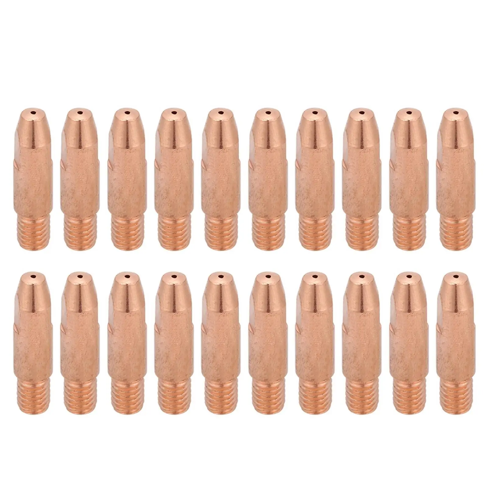 20Pcs M6 Copper Contact Tips for binzel 24KD MIG/MAG Welding Torch - Sizes 0.8/1.0/1.2mm