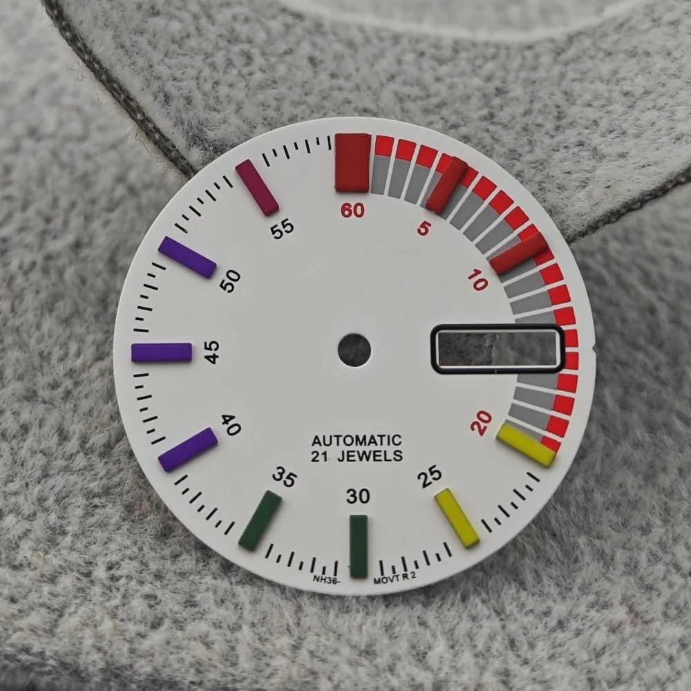 SKHousecase-Montre mécanique avec cadran coloré, surface 4R36, modification de calendrier, taille appropriée, 28.5mm, NH36