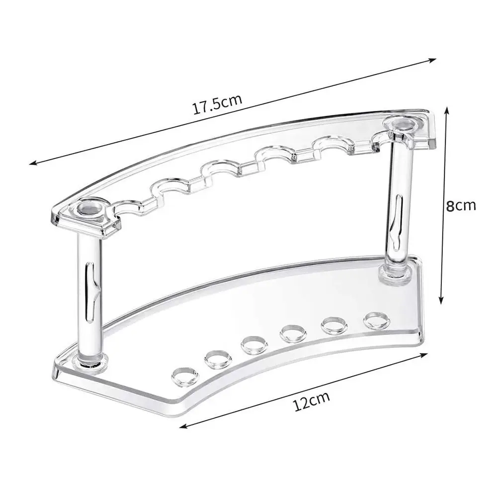 Durable Plastic 6-Slots Pen Holder 6-Slots Vertical Vertical Pen Holder Desk Organizer Makeup Brush Rack Office