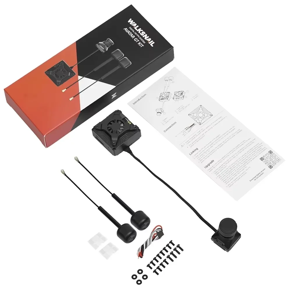 Caddx Walksnail Avatar GT KIT 1080P Pro Camera 2W VTX Low Latency Digital Transmission System for FPV RC Racing and Long Range D
