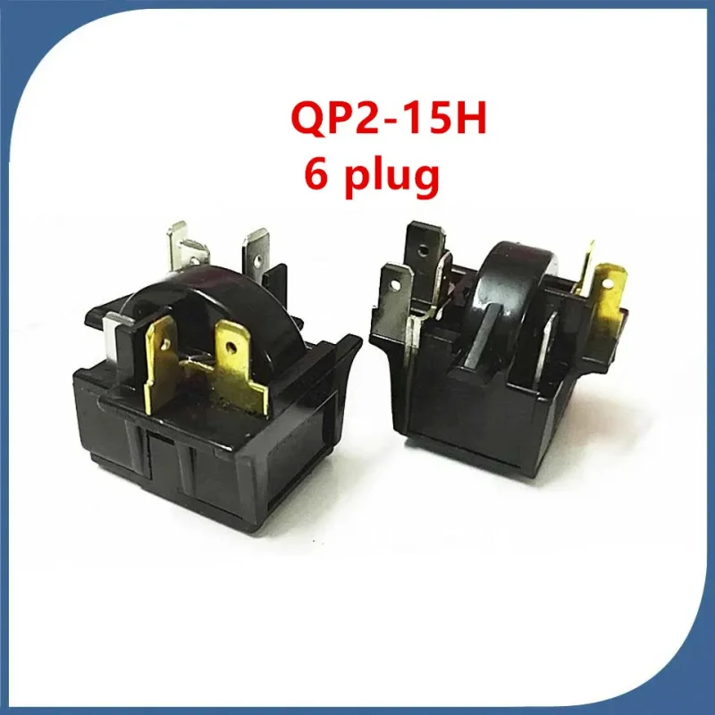 

1Pcs New For Fittings Refrigerator Freezer PTC Starter Thermal Protector Relay QP2-15H 6 Plug