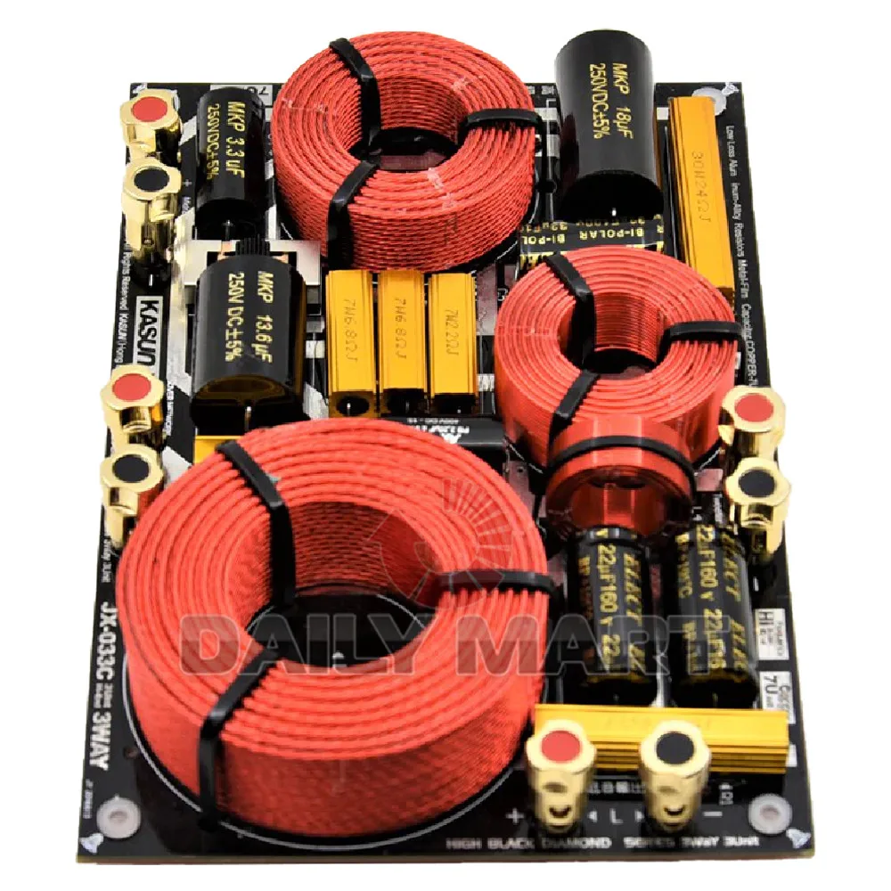 New KASUN JX033C Treble Midrange Woofer Divider 280W 58Ω 3-Way Cross-