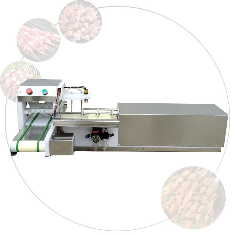 Lamb skewers Maker Mutton Stringing Machine Automatic Stainless Steel Multi-functional Meat Stringing Machine