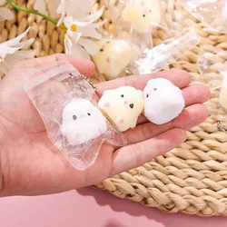 1/2Pcs Mini Kawaii Slow Rebound Relief Squeeze Toys Sticky TPR Squishy Mini Chick Stress Reliever Toys Squishy New Fidget Prop