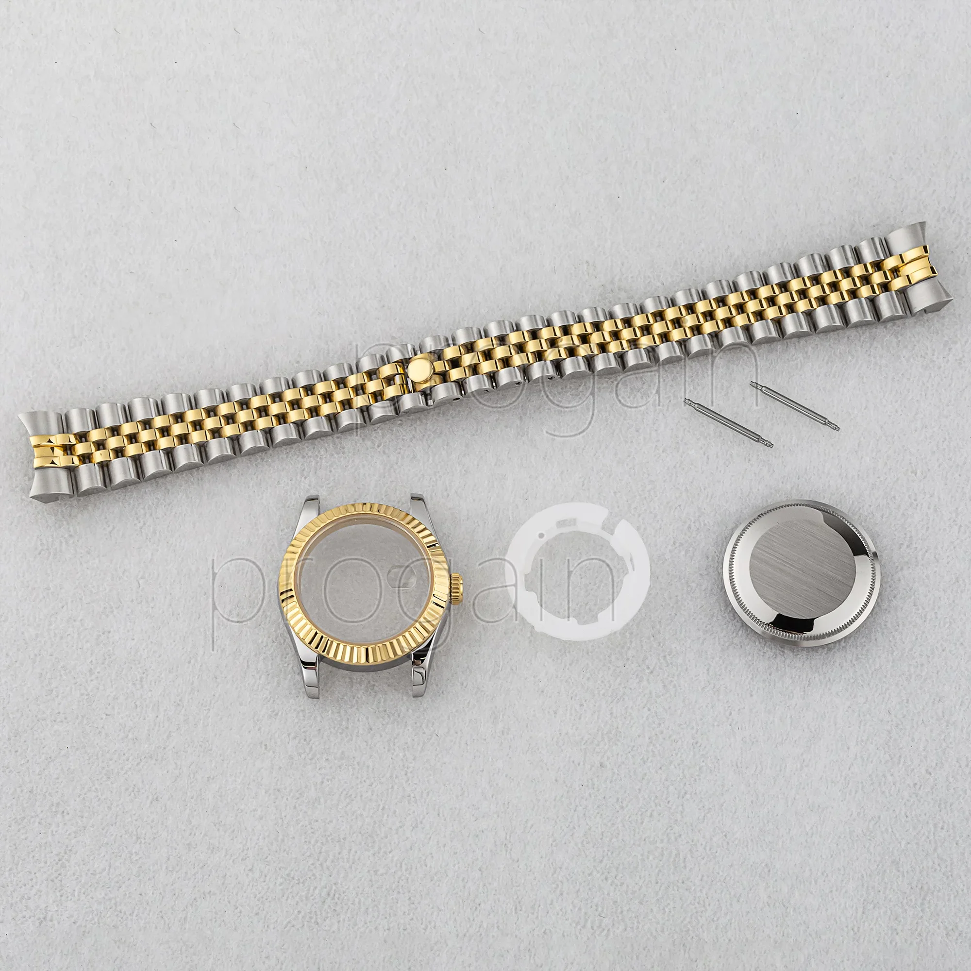 

33mm Stainless Steel Watchcase Sapphire Glass jubilee strap For NH05 NH06 Automatic Mechanical Movement Replacement Mod Parts