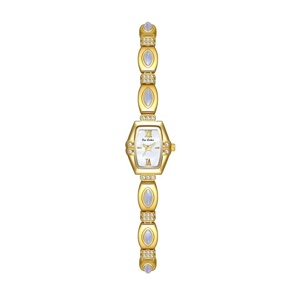 Ladies Watches Luxury Natural Stone Rhinestone Bracelet Quartz Daily Dress Woman Watch Elegant Jewelry Accessory Gift