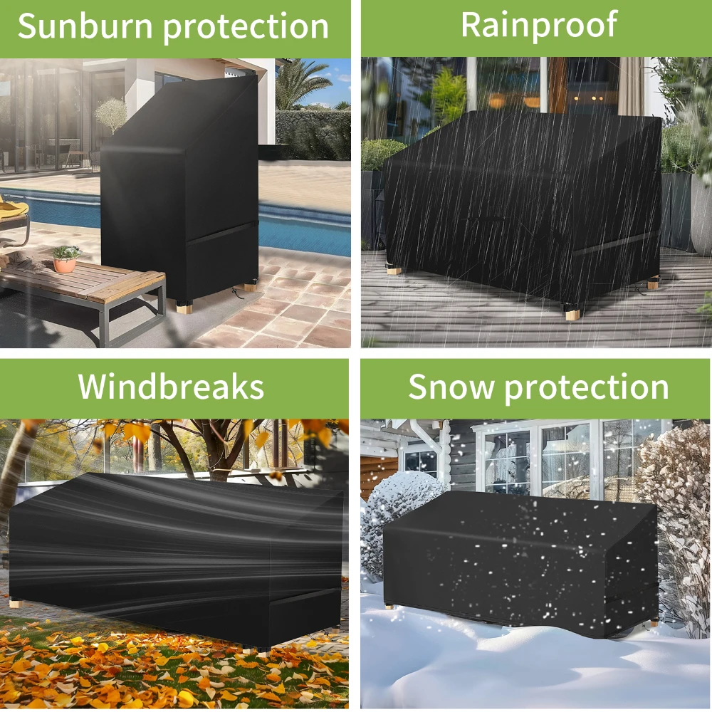 Waterproof Patio Chair Dust Covers Garden Furniture Protect Outdoor Sofa Rain &UV Covers for Lounge Lawn Deep Seat Bench ﻿ view 6