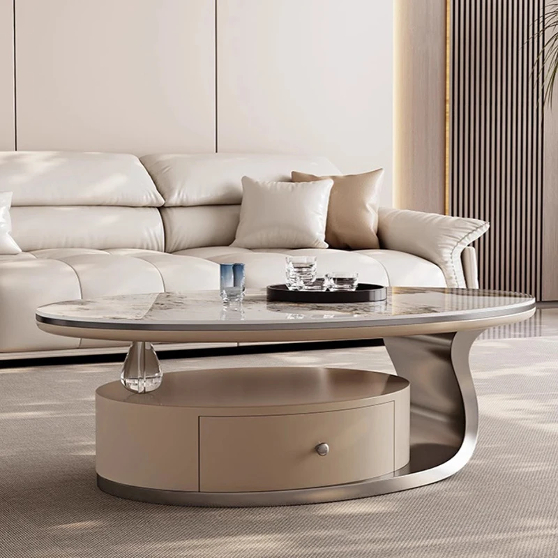 

Modern Coffee Tables Room Desks Middle Table Furniture Luxury Nordic Dining Living Corner Elliptical Mesa De Centro Elevable