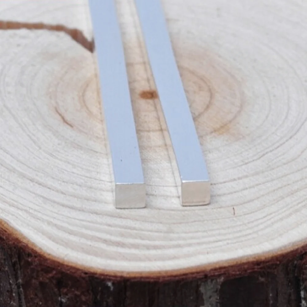925 Sterling Silver Half Hard Square Wires 0.5mm 0.6mm 0.7mm 0.8mm 0.9mm 1mm 1.2mm 1.3mm 1.5mm 1.8mm 2mm