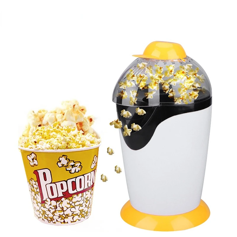 

220V Popcorn Makers Mini Automatic Corn Popper Machine DIY Air Popcorn Maker Hot Air Snack Maker Kitchen Appliance EU Plug