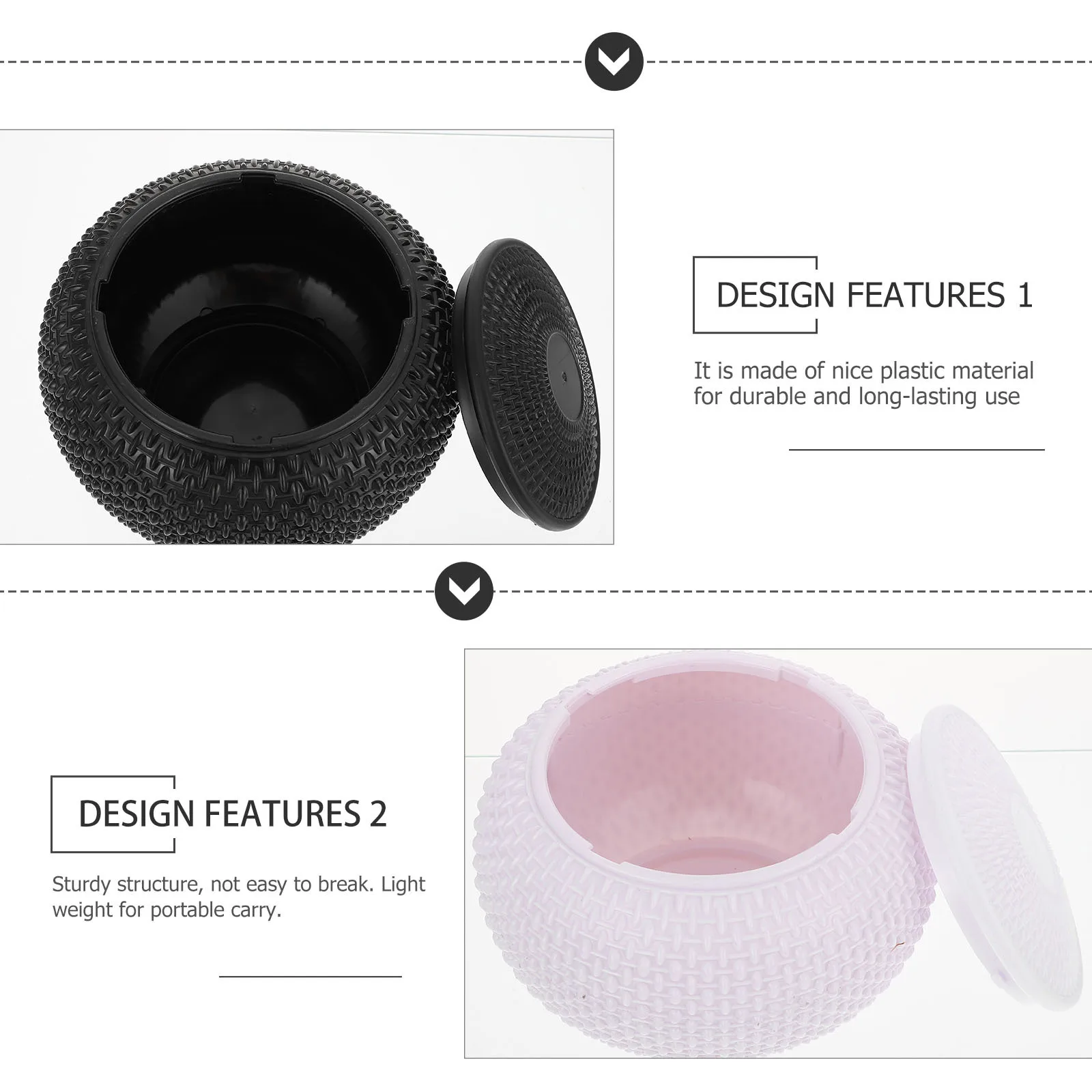 

2pcs Go Chess Piece Storage Boxes Plastic Chess Jars For Kids Students Teachers Durable Lightweight Portable Empty Beads Boxes