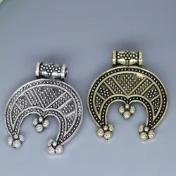 1pcs Slavic Lunnitsa Moon Charm Amulet Protection Pendant DIY Craft Necklace Jewelry Making Antique Silver Plated Jewelry Gifs