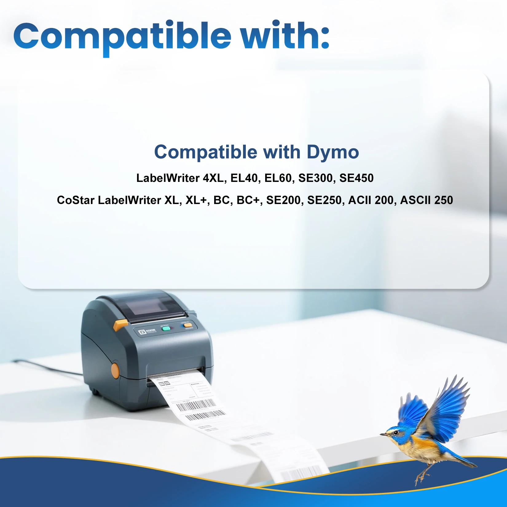 Jhaan 5 X S0904980 (104x159mm, 220 Etiketten) Kompatible Etiketten, kompatibel mit Dymo LabelWriter EL40, EL60, SE300, SE450, SE200 – Detail 2