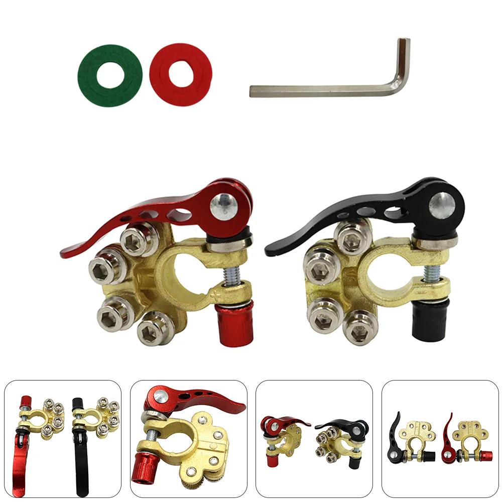 

Pile Head Terminal Screw End Car Clamp Vehicle Clip Porous Cable Side Batteries Connector Iron Brass