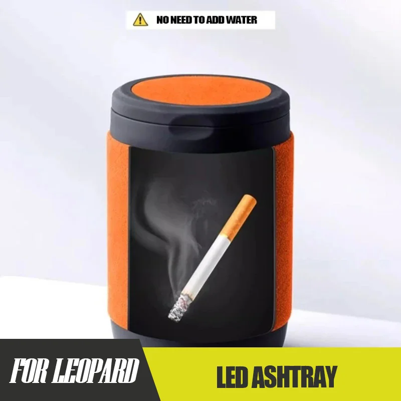 

Замшевая автомобильная светодиодная пепельница для BYD Leopard 5, индивидуальный органайзер для мусорной пепельницы, модификация для хранения, аксессуар