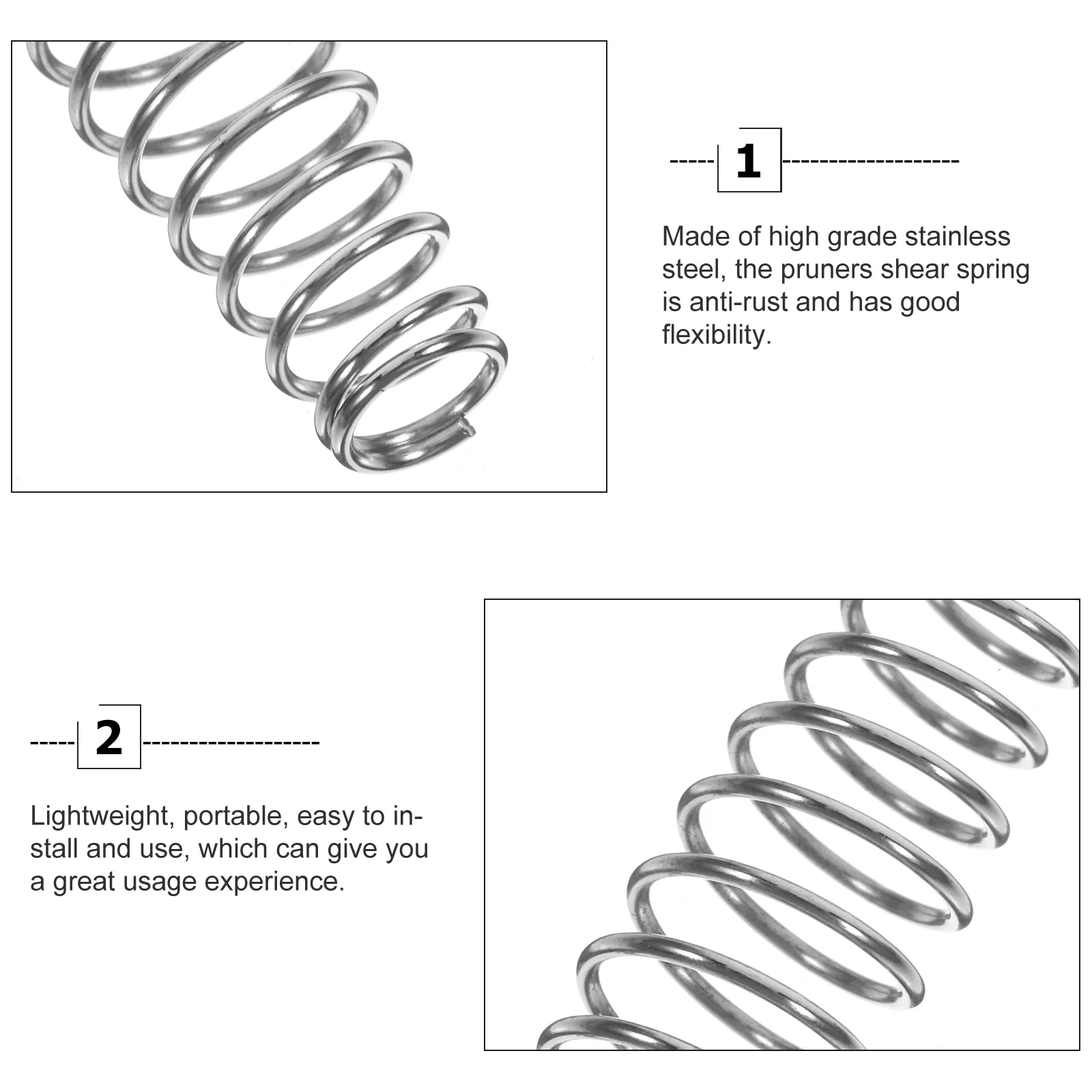 12 Pcs High Grade Stainless Steel Pruners Shear Spring for Garden Clippers Trimming Shears Precision Hand Pruner Springs Easy