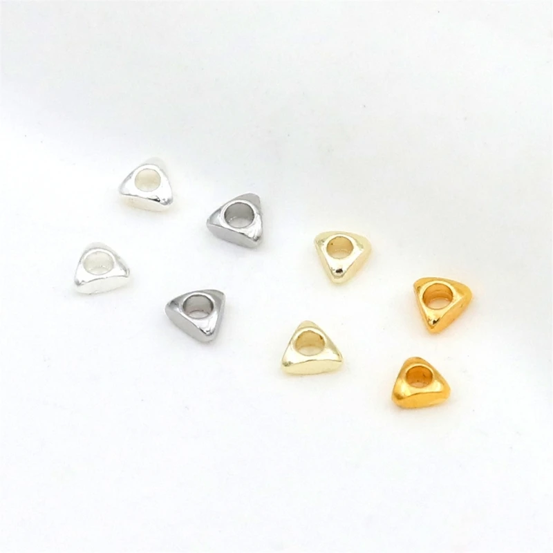U4LF Jewelry Spacer Beads with Rounded Shape, 3 Mm Metal Bead Separators and 1.5 Mm Hole for Earring and Charm Work