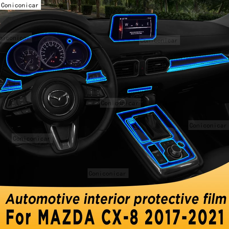 

For MAZDA CX8 2017-2021 2019 Gearbox Panel Navigation Screen Automotive Interior TPU Protective Film Cover Anti-Scratch Sticker