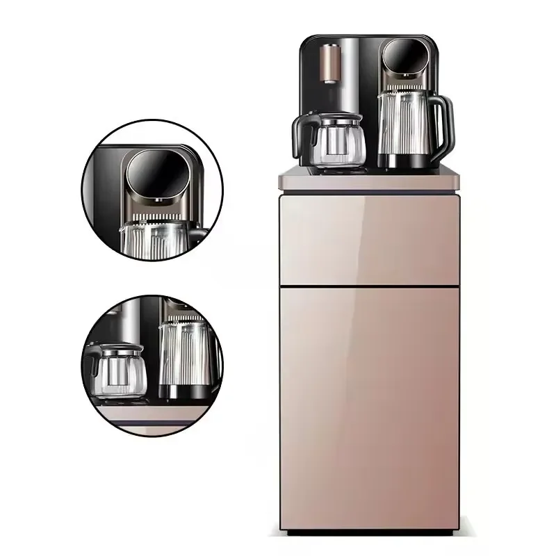 Smart Tea Bar Water Dispenser with Compressor Cooling Hot and Cold Touch Control Panel Includes Kettle and Hot Water Bottle