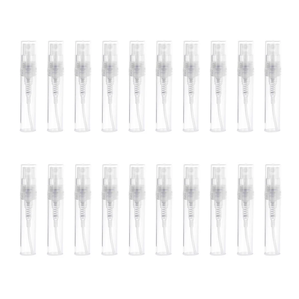 

20pcs Small Perfume Bottles Portable Travel Spray Refillable Atomizer Leakproof Plastic Container Makeup Sprayer